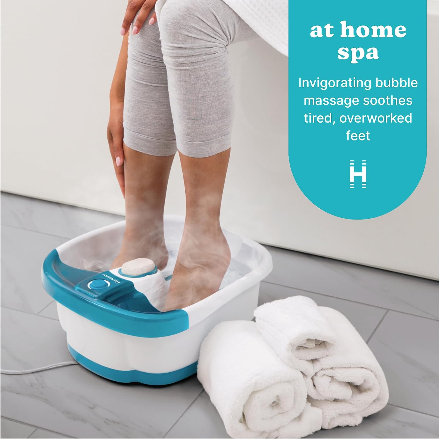 Homedics Bubble Mate Foot Spa Toe Touch Controlled Foot Bath