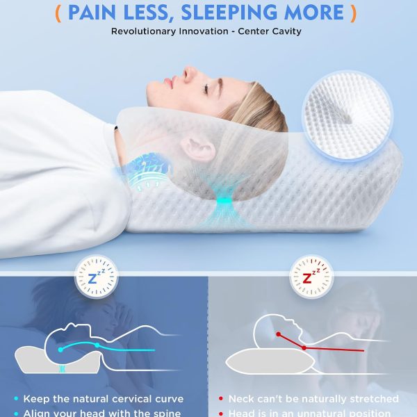 Osteo Cervical Pillow for Neck Pain Relief Hollow Design Odorless Mem