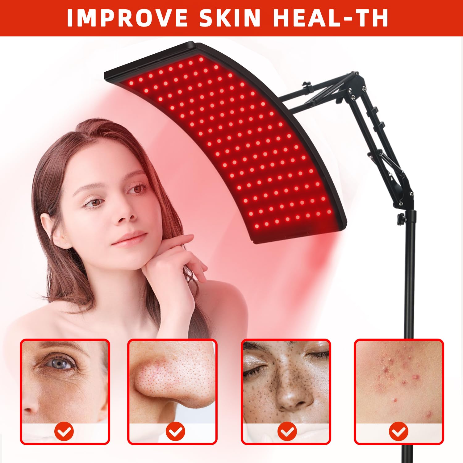 Viconor Red Light Therapy for Face and Body Red Infrared Light Therap