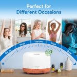 ASAKUKI Essential Oil Diffuser for Home 500ML Aromatherapy Humidifier